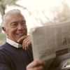Elderly Man Reading Newspaper Retirement