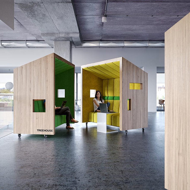 Work Pods Designed By Dymitr Malcew. Photo by Designmilk. License: CC BY-SA 2.0.