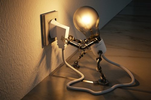 Light Bulb Energy Robot